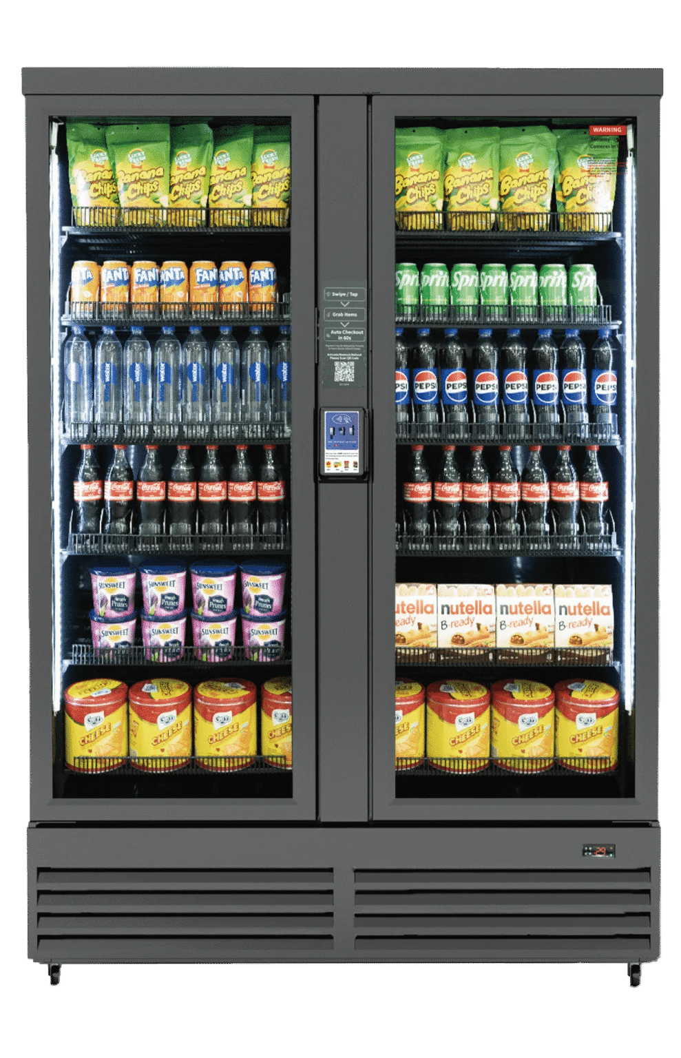 AI Smart Ultra double-door vending cooler for high-traffic sites in Virginia Beach, VA